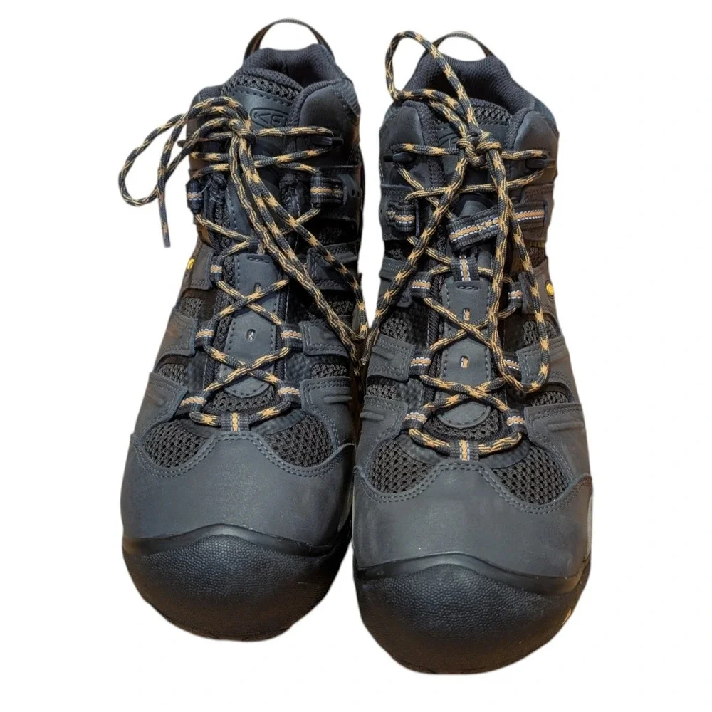 Keen‎ Utility Flint II Mid Waterproof Work Boots Mens 14D Grey Black 1018079D
